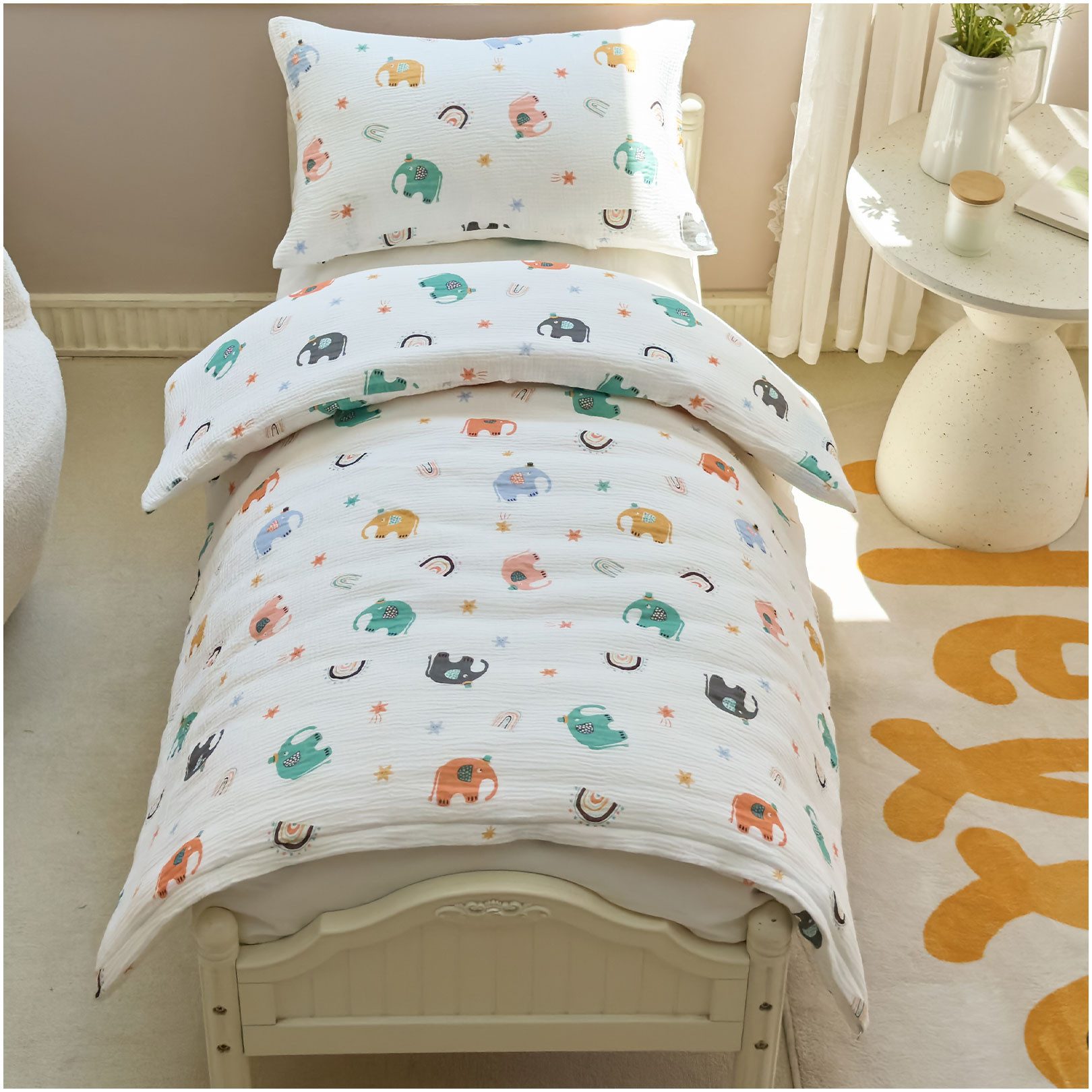 KEAYOO Kinderbettwäsche Muslin Bettwäsche Baumwolle Double günstig online kaufen