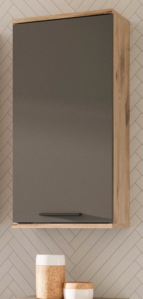 Inn.Furn Hängeschrank Tomaso (Badschrank grau und Nox Eiche, BxH 37 x 77 cm günstig online kaufen