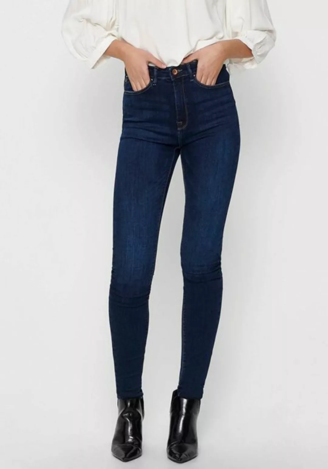 Only Damen Jeans onlPAOLA HW SK DNM JEANS AZGZ878 - Skinny Fit - Blau - Dar günstig online kaufen