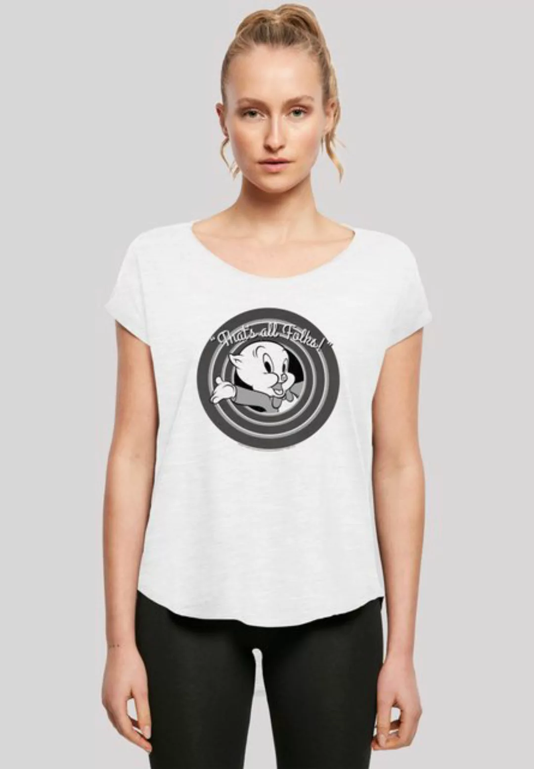 F4NT4STIC T-Shirt Looney Tunes Porky Pig Thats All Folks Damen,Premium Merc günstig online kaufen