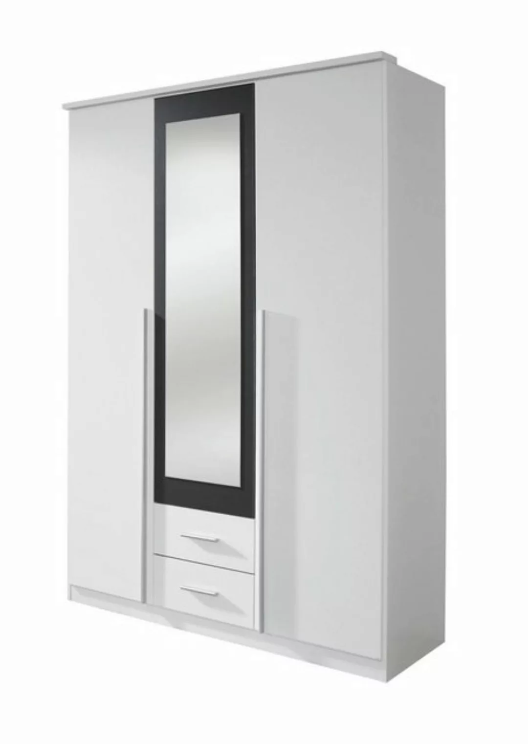 Kindermöbel 24 Schranksystem Basti weiß - grau- metallic 3 Türen günstig online kaufen