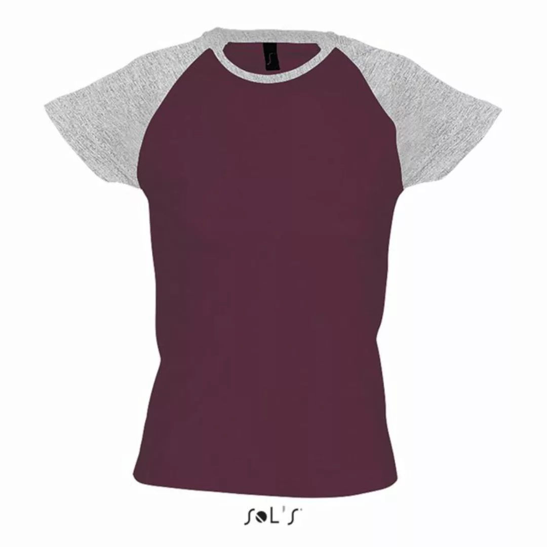 SOLS Rundhalsshirt SOL'S Damen T-Shirt Raglan Contrast Tee Basic Shirt Ober günstig online kaufen