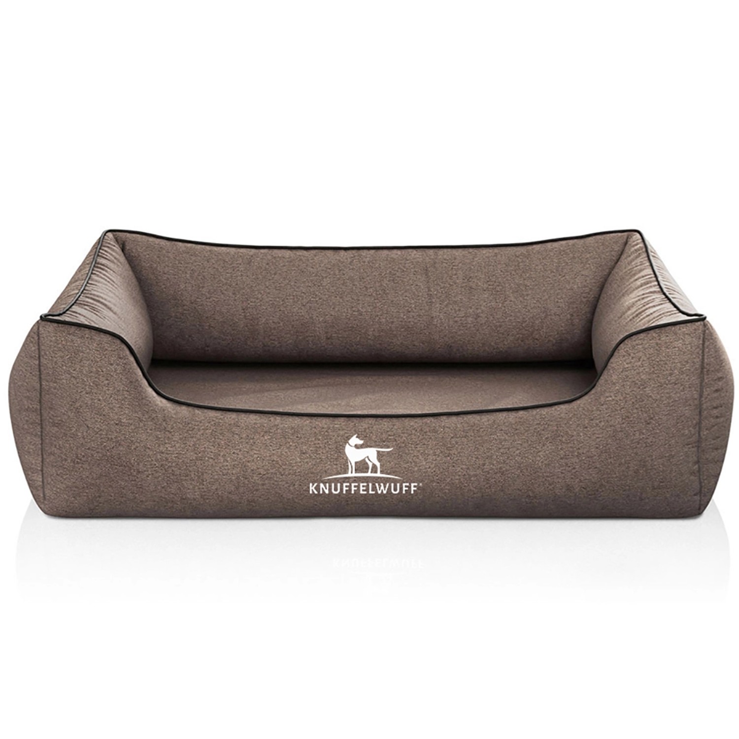 Knuffelwuff Hundebett Amelie Orthopädisch Velours M-L 85 x 63cm Braun günstig online kaufen