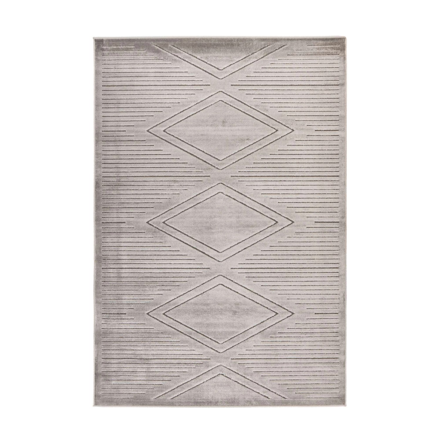 MeGusta Kurzflor Teppich Klassisch Modern Grau 120x170 cm Luz günstig online kaufen
