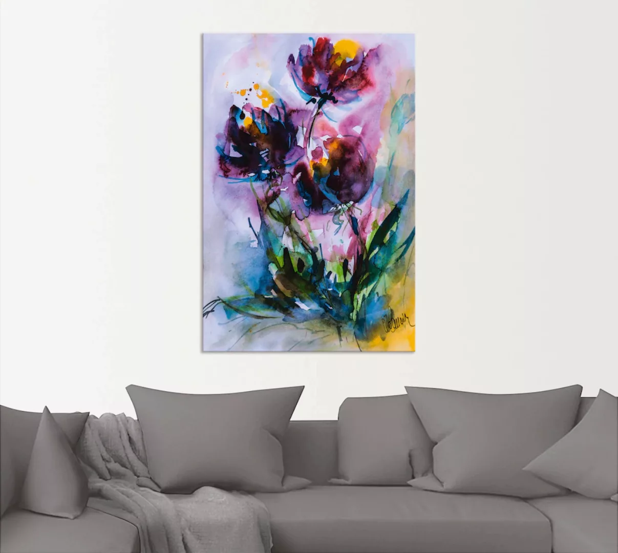 Artland Wandbild "Küchenschelle", Blumen, (1 St.), als Alubild, Outdoorbild günstig online kaufen