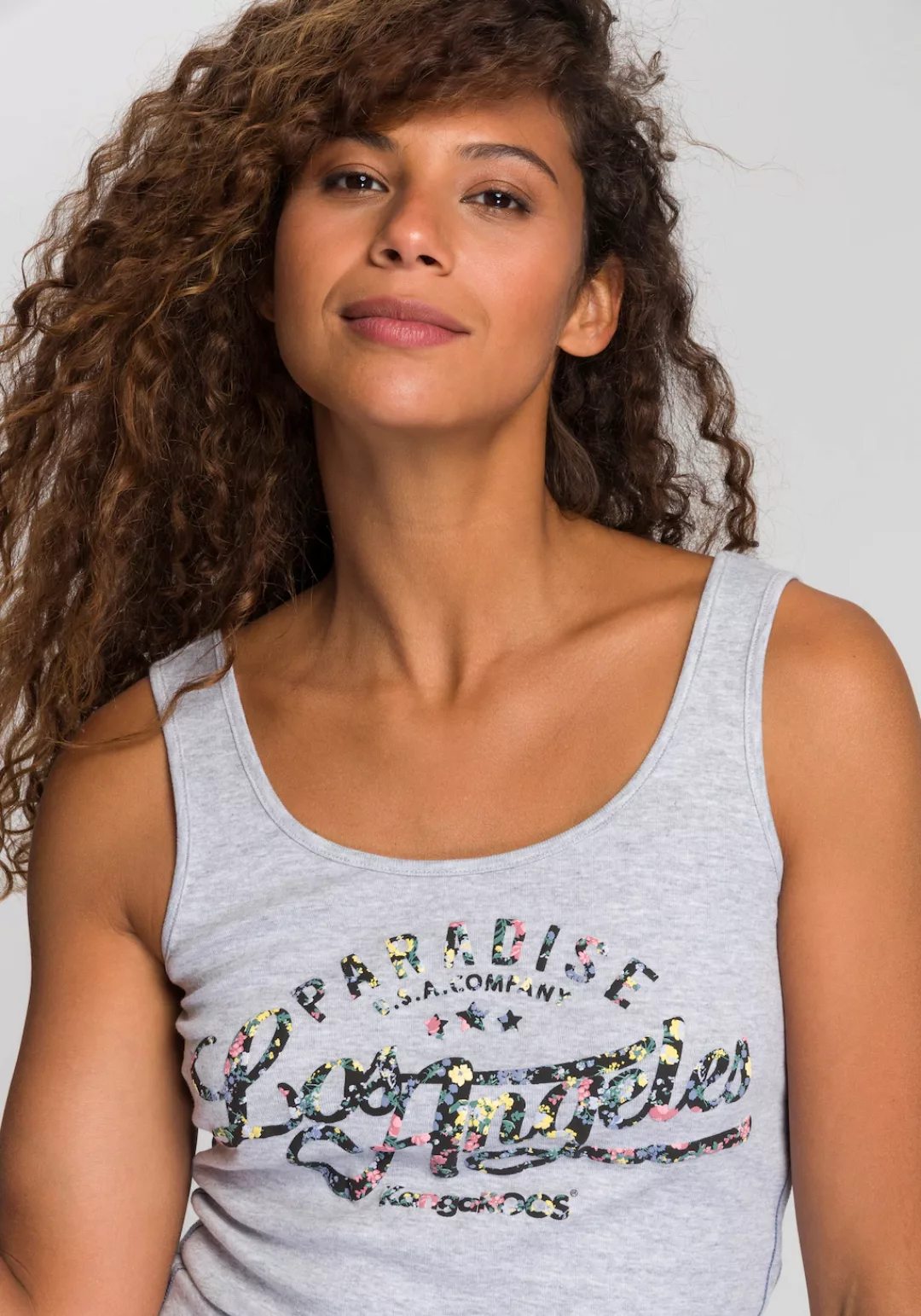 KangaROOS Tanktop mit blumigem Puff-Print günstig online kaufen