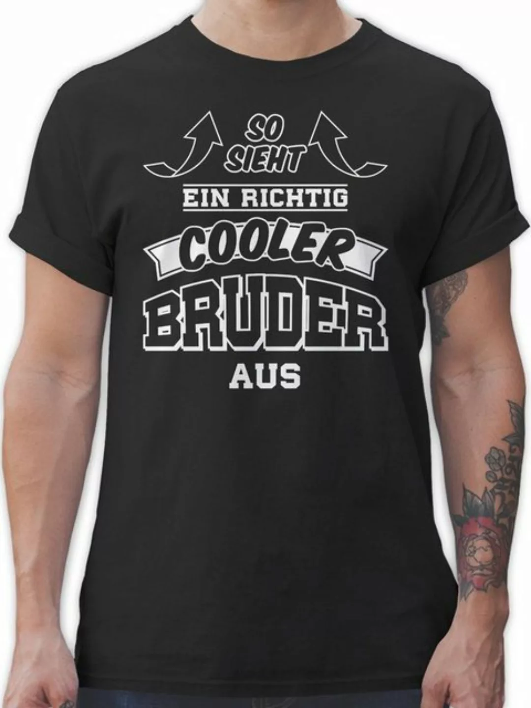 Shirtracer T-Shirt So sieht ein richtig cooler Bruder aus Pfeile Bruder günstig online kaufen