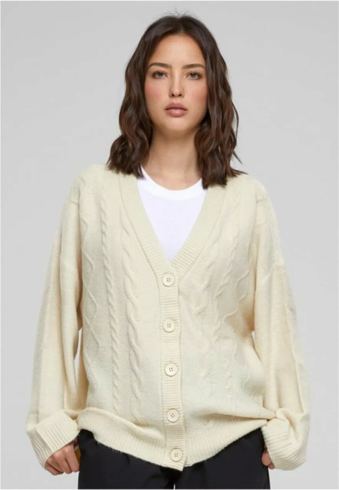URBAN CLASSICS Cardigan Ladies Cabel Knit Cardigan günstig online kaufen