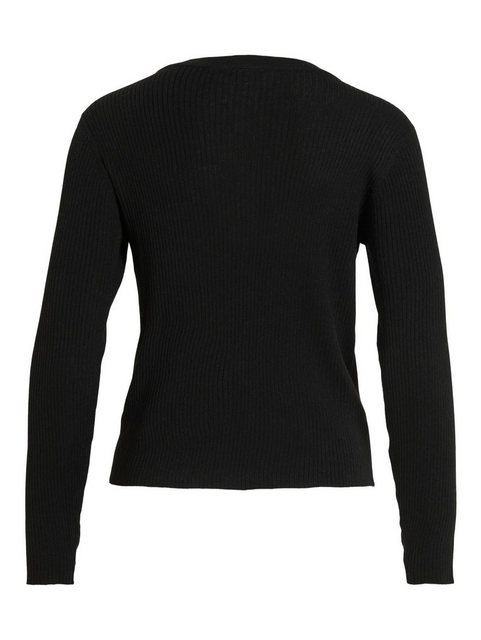 Vila Strickpullover Gerippter Longsleeve Pullover Feinstrick Sweater Shirt günstig online kaufen