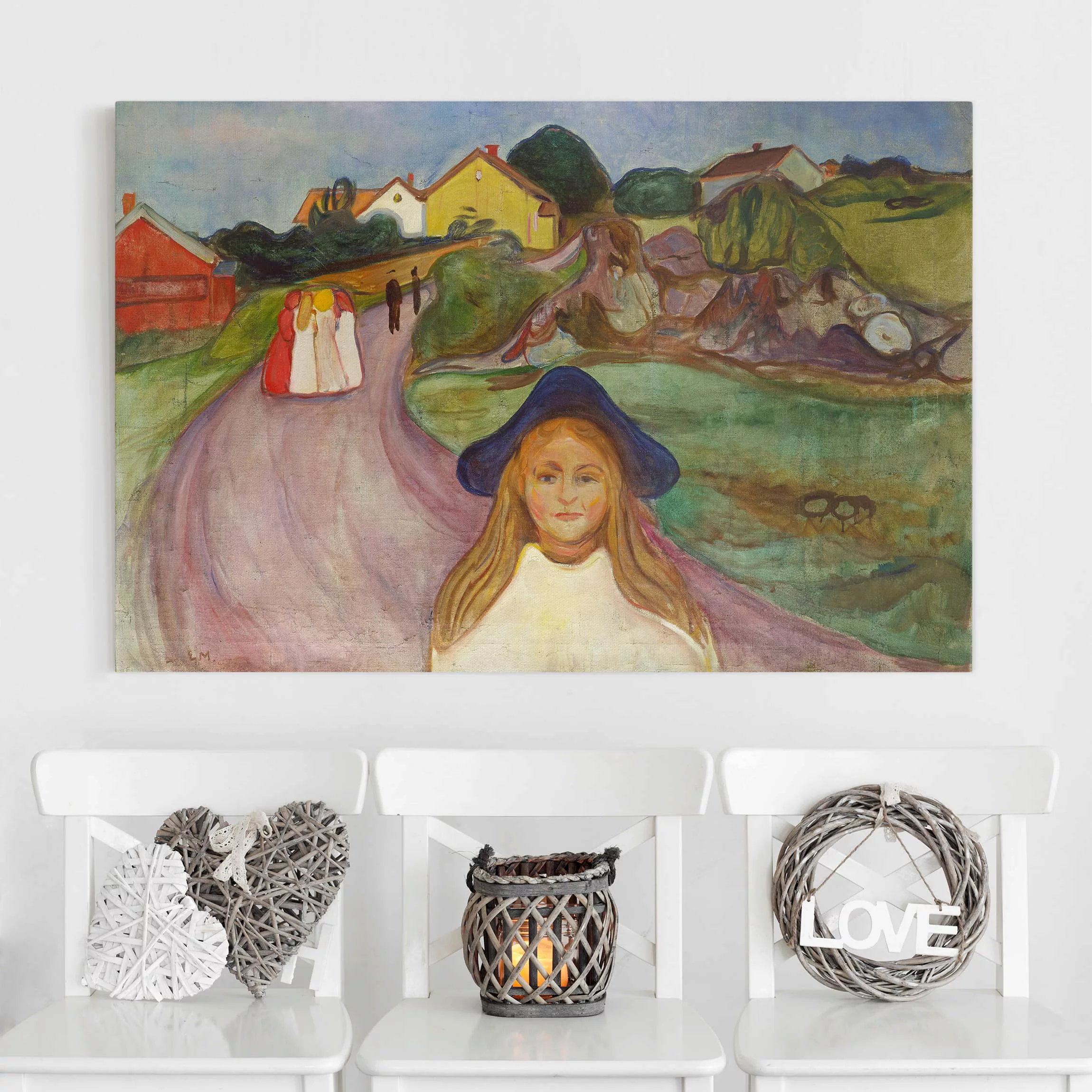 Leinwandbild Wald - Querformat Edvard Munch - Weiße Nacht günstig online kaufen