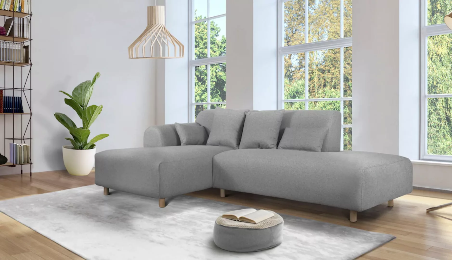 andas Ecksofa "Svennis L-Form", incl. Zierkissen, in 2 Bezugsvarianten günstig online kaufen