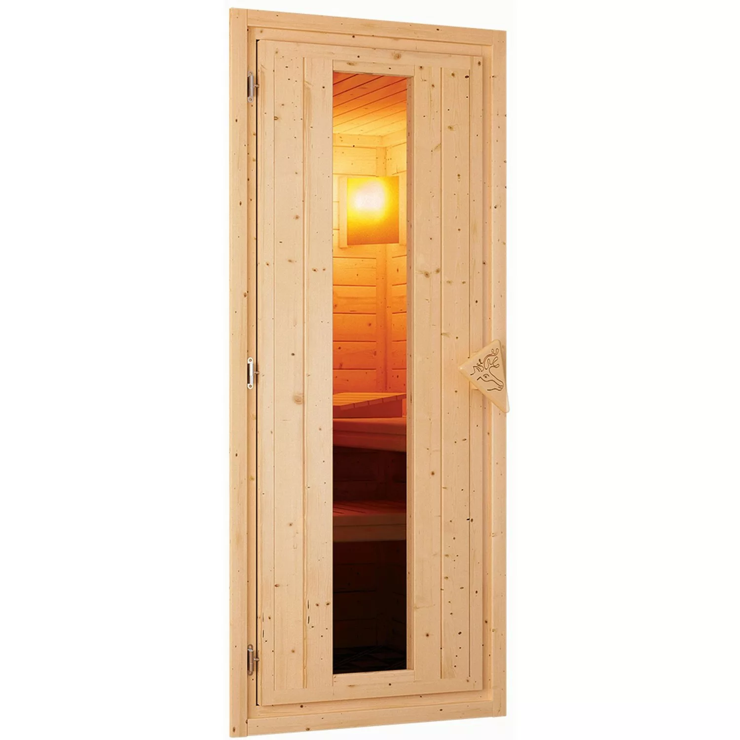 Karibu Türpaket Sauna Energiespartür Holz 38 + 40 mm günstig online kaufen