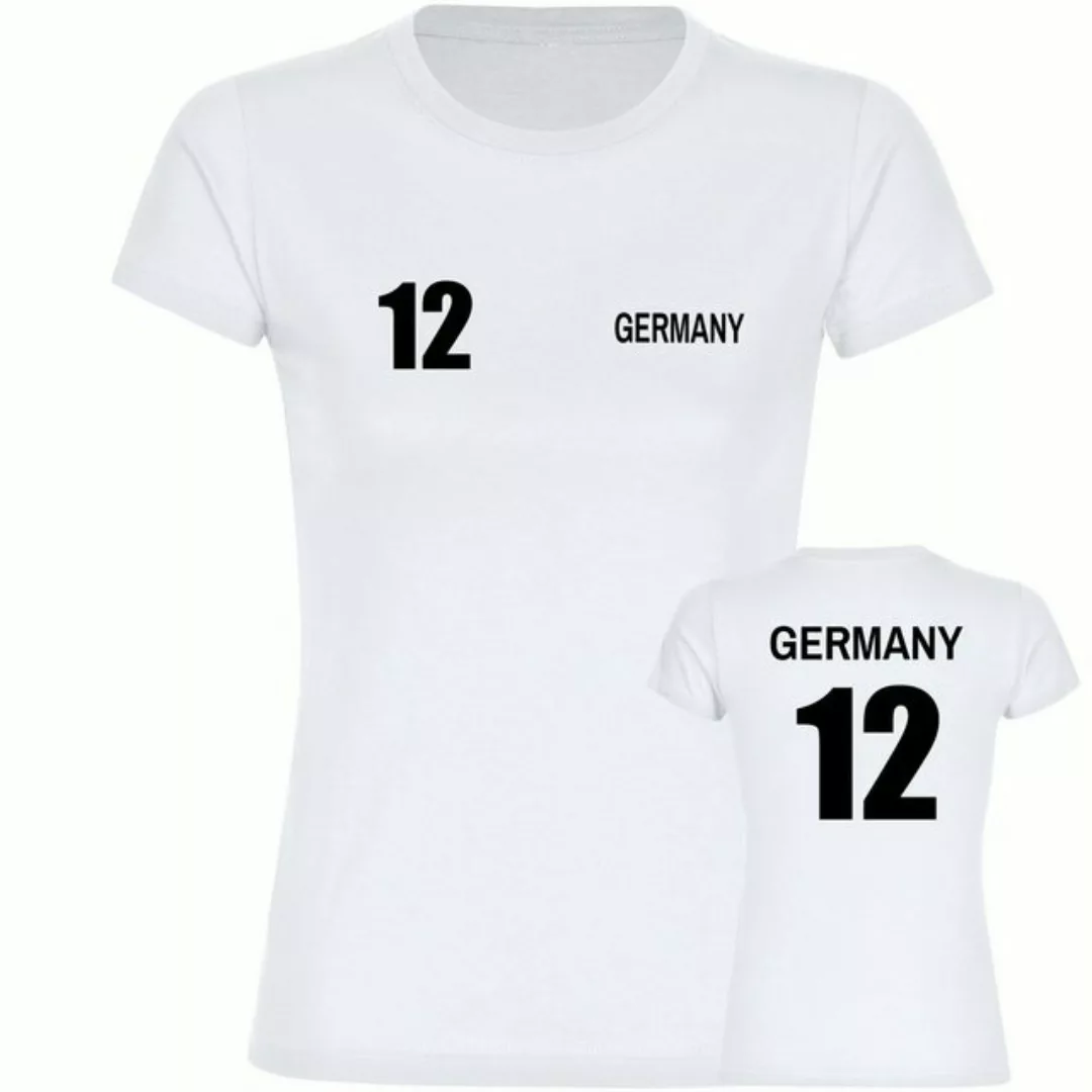 multifanshop T-Shirt Damen Germany - Trikot 12 - Frauen günstig online kaufen