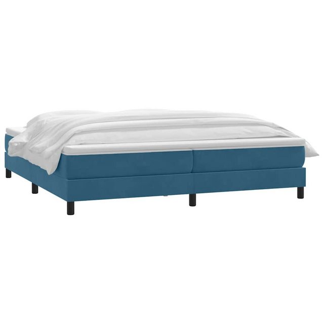 vidaXL Bett Boxspringbett mit Matratze Dunkelblau 200x220 cm Samt günstig online kaufen