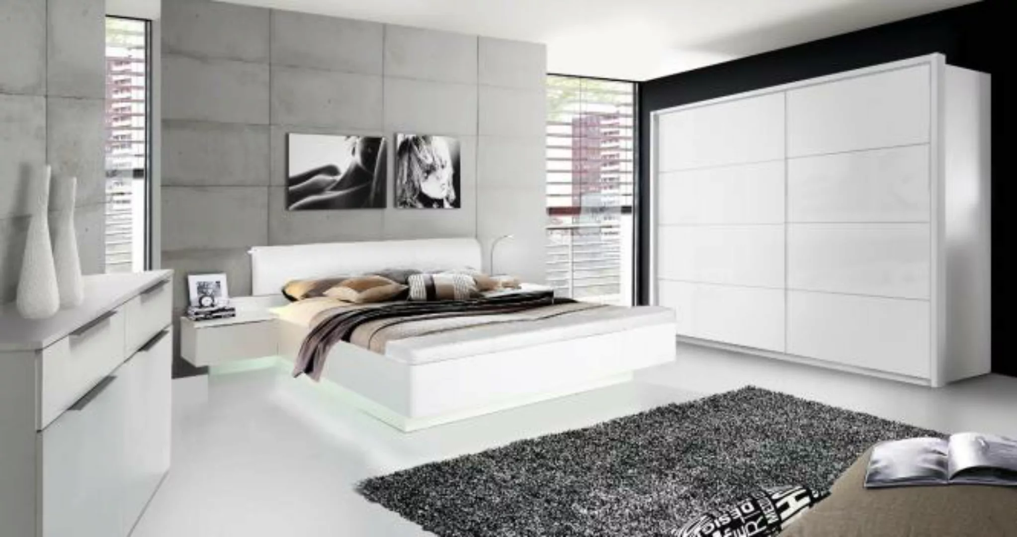 180x200 Bettanlage inkl aufklappbarer Fußbank Starlet Plus von Forte Weiss günstig online kaufen