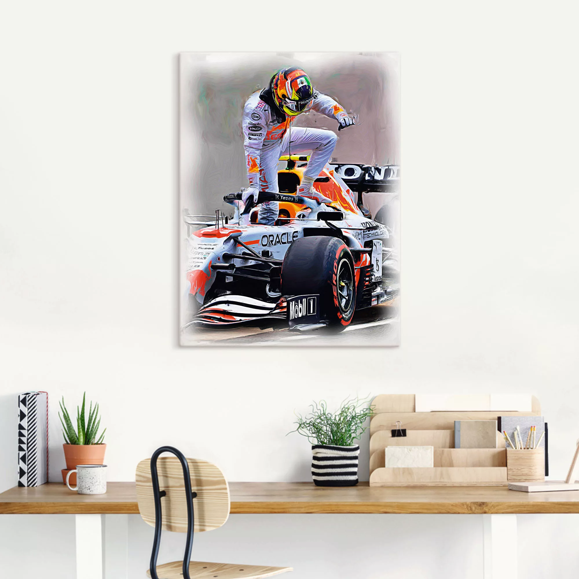 Artland Leinwandbild "Sergio Pérez alias Checo", Auto, (1 St.), auf Keilrah günstig online kaufen