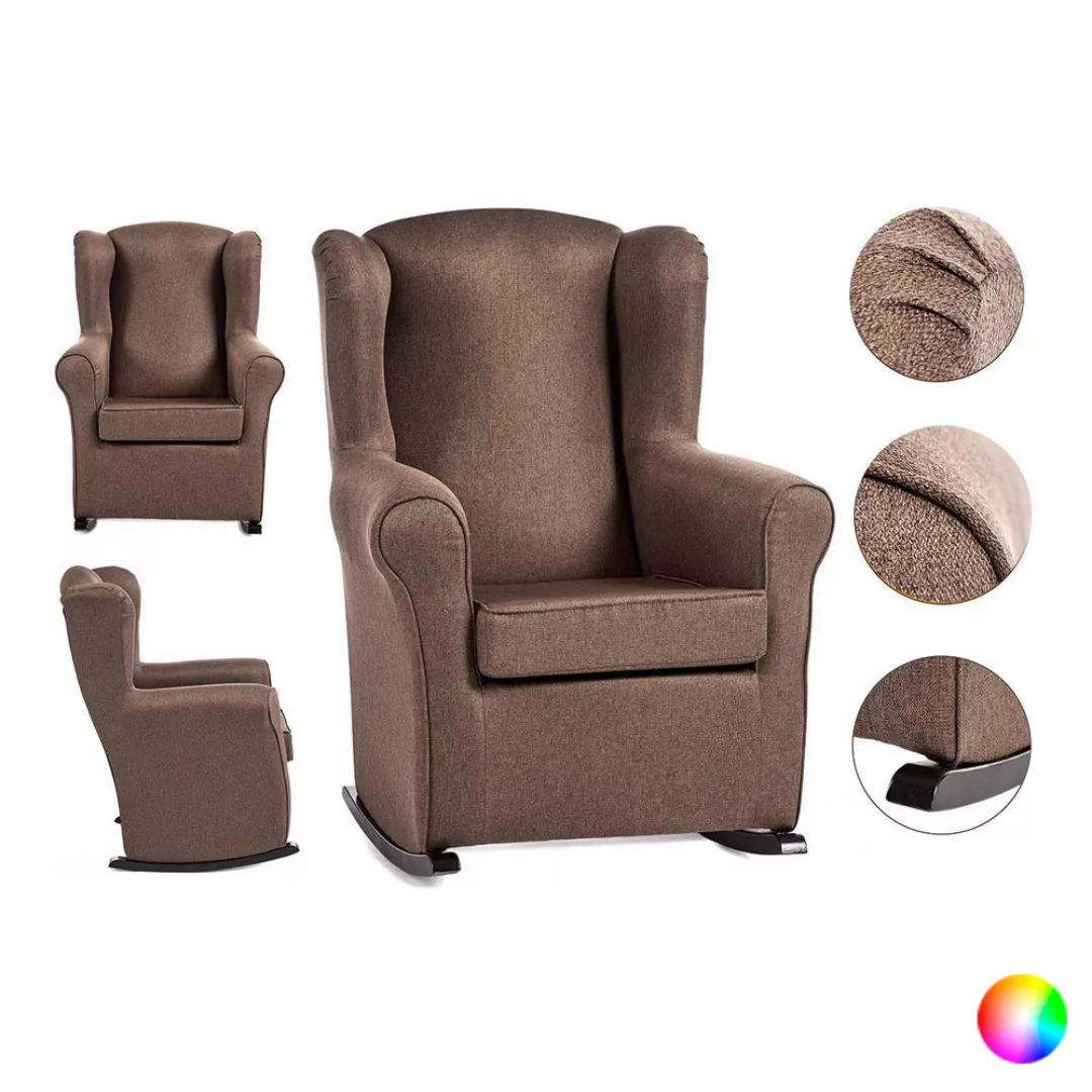 Ruhesessel Sedia Schaukelstuhl Polyester Kiefernholz (70 X 97 X 75 Cm) günstig online kaufen