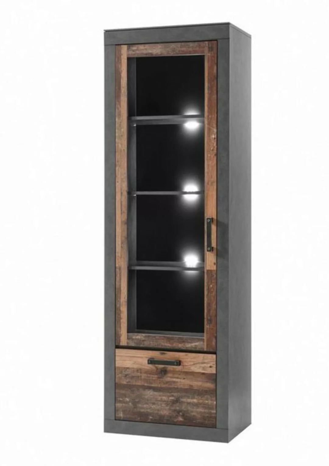 Vitrine  Bilboa ¦ braun ¦ Maße (cm): B: 65 H: 201 Kommoden & Sideboards > V günstig online kaufen