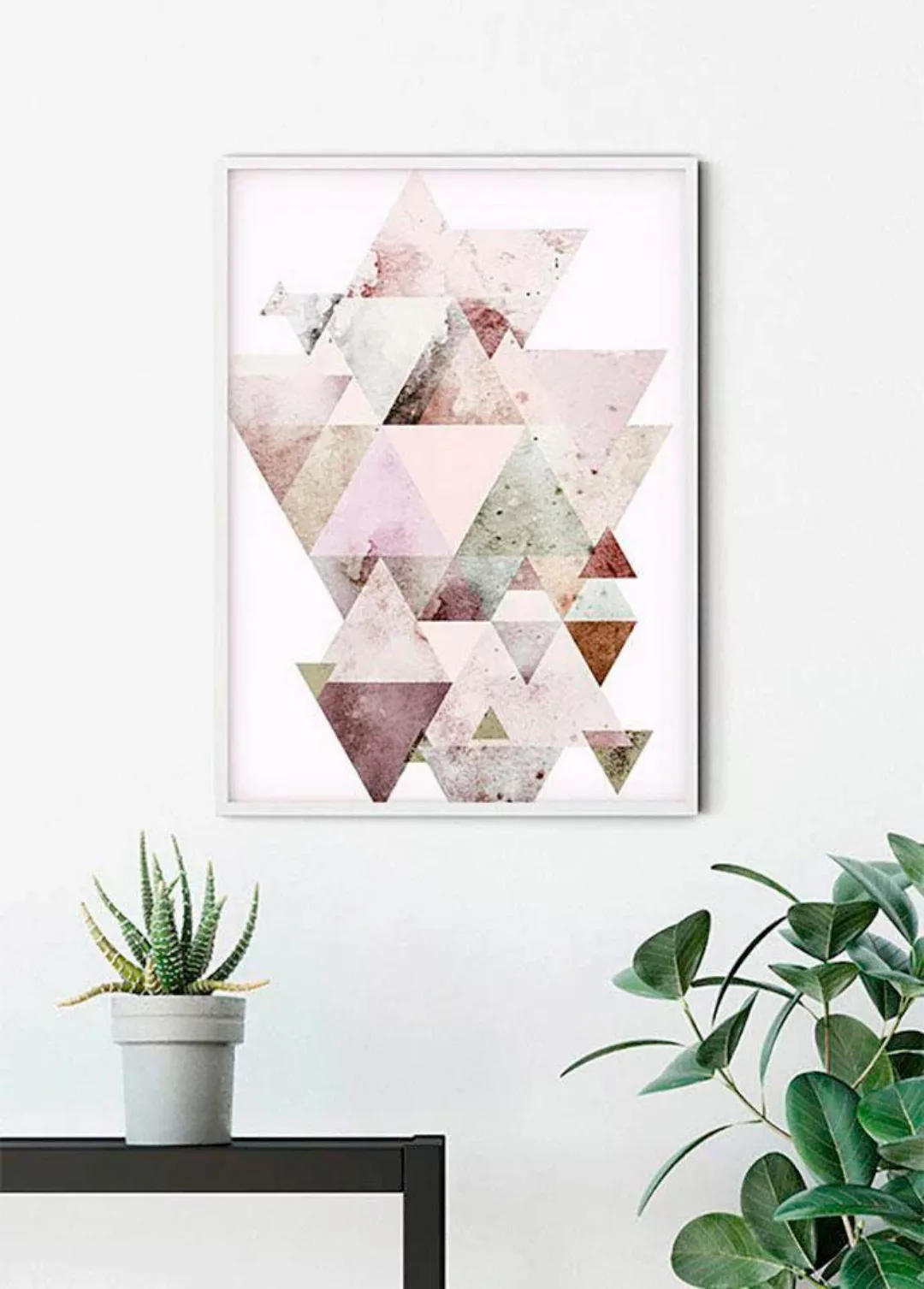 Komar Poster "Triangles Red", Formen-Kunst, (1 St.) günstig online kaufen