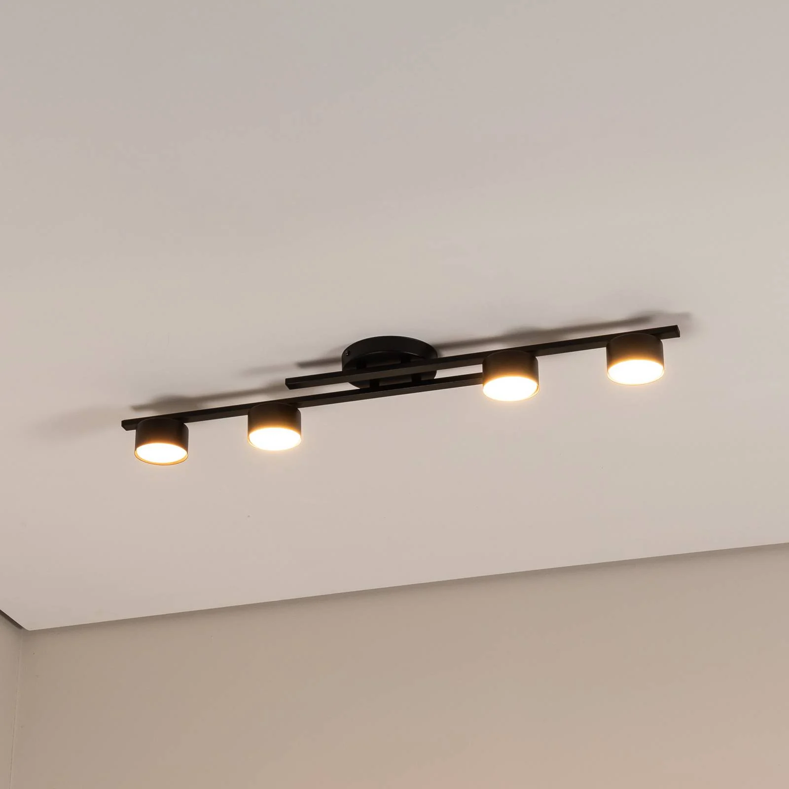 Deckenlampe Fragment, schwarz, Länge 86 cm, Metall, 4-flg. günstig online kaufen