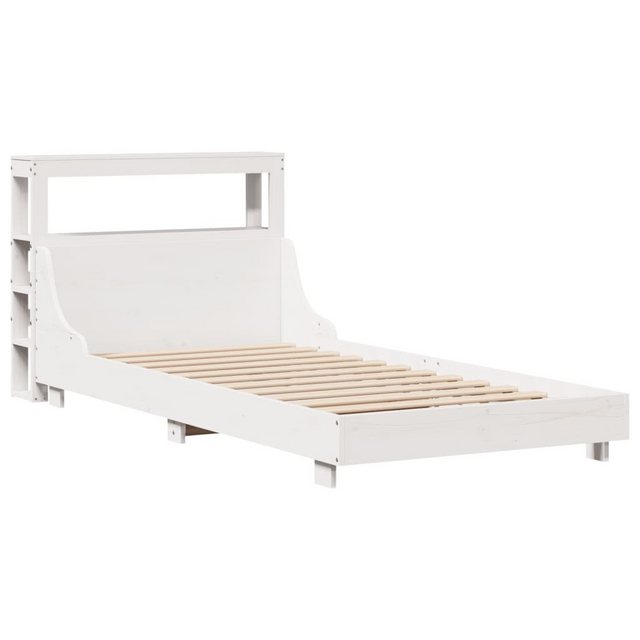 vidaXL Bett Massivholzbett ohne Matratze Weiß 75x190 cm Kiefernholz günstig online kaufen