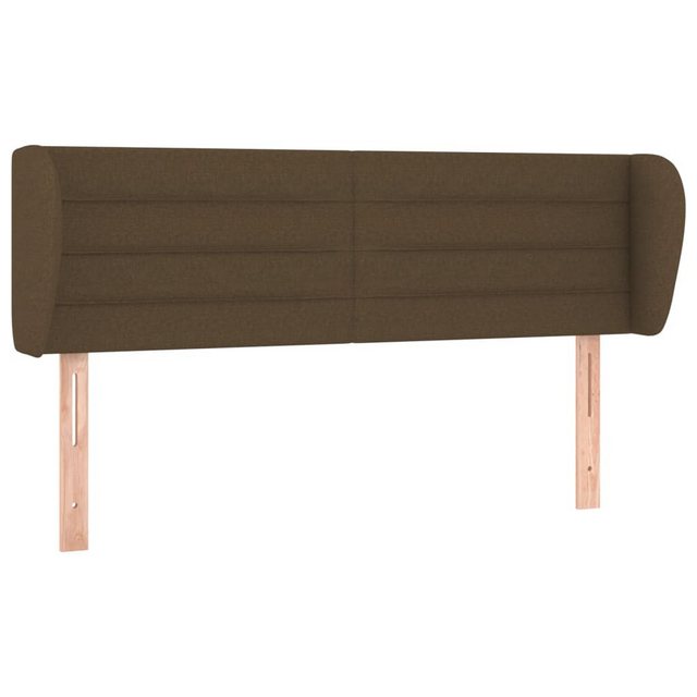 vidaXL Bett, Kopfteil mit Ohren Dunkelbraun 147x23x78/88 cm Stoff günstig online kaufen