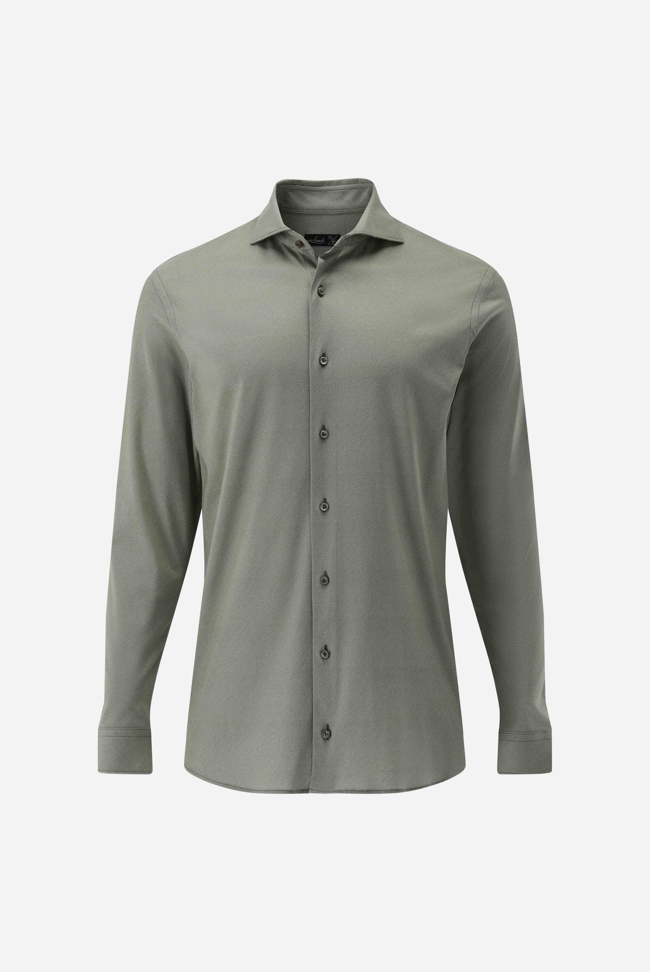 Jerseyhemd mit Twill Druck Tailor Fit günstig online kaufen