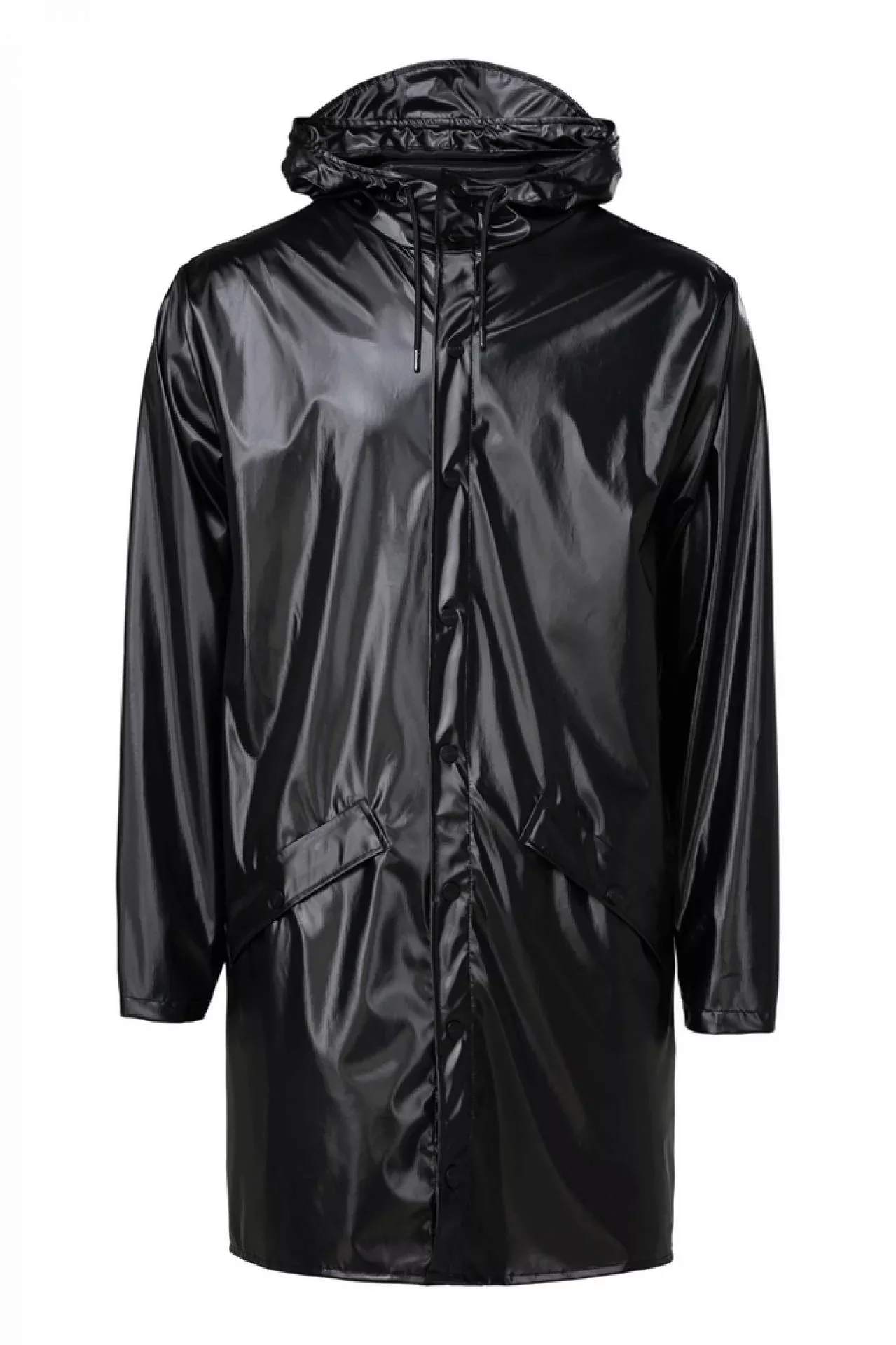 Rains Regenjacke Long Jacket Shiny Black S günstig online kaufen