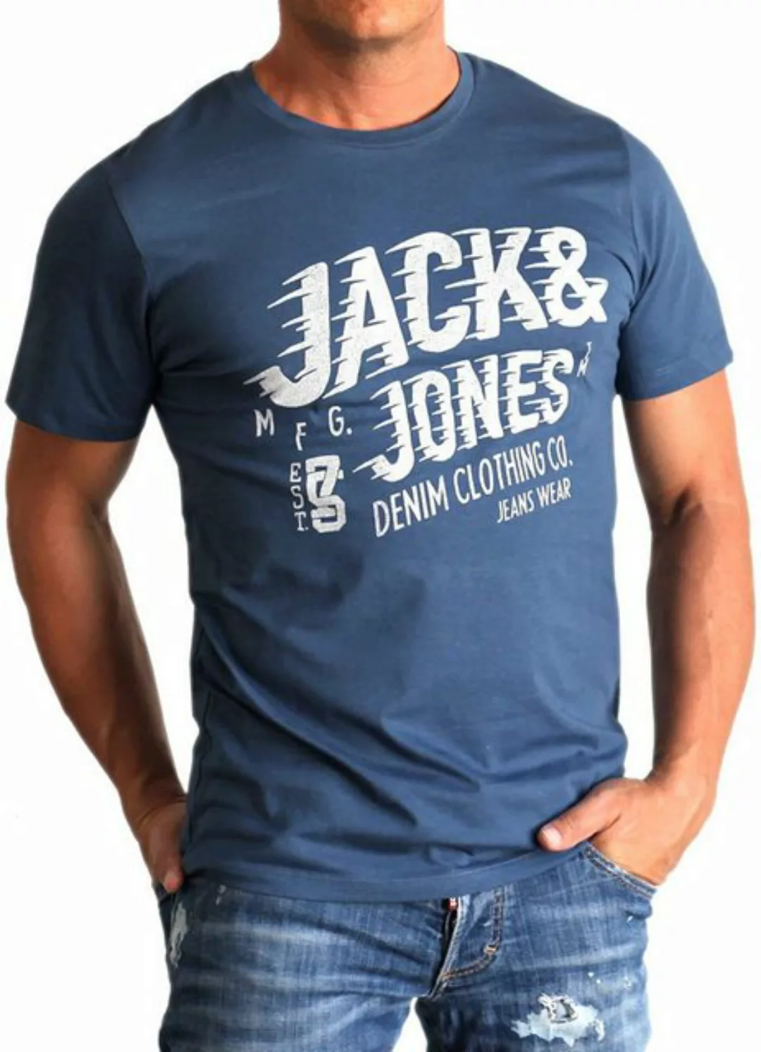 Jack & Jones Print-Shirt Regular Fit T-Shirt mit Rundhalsausschnitt günstig online kaufen