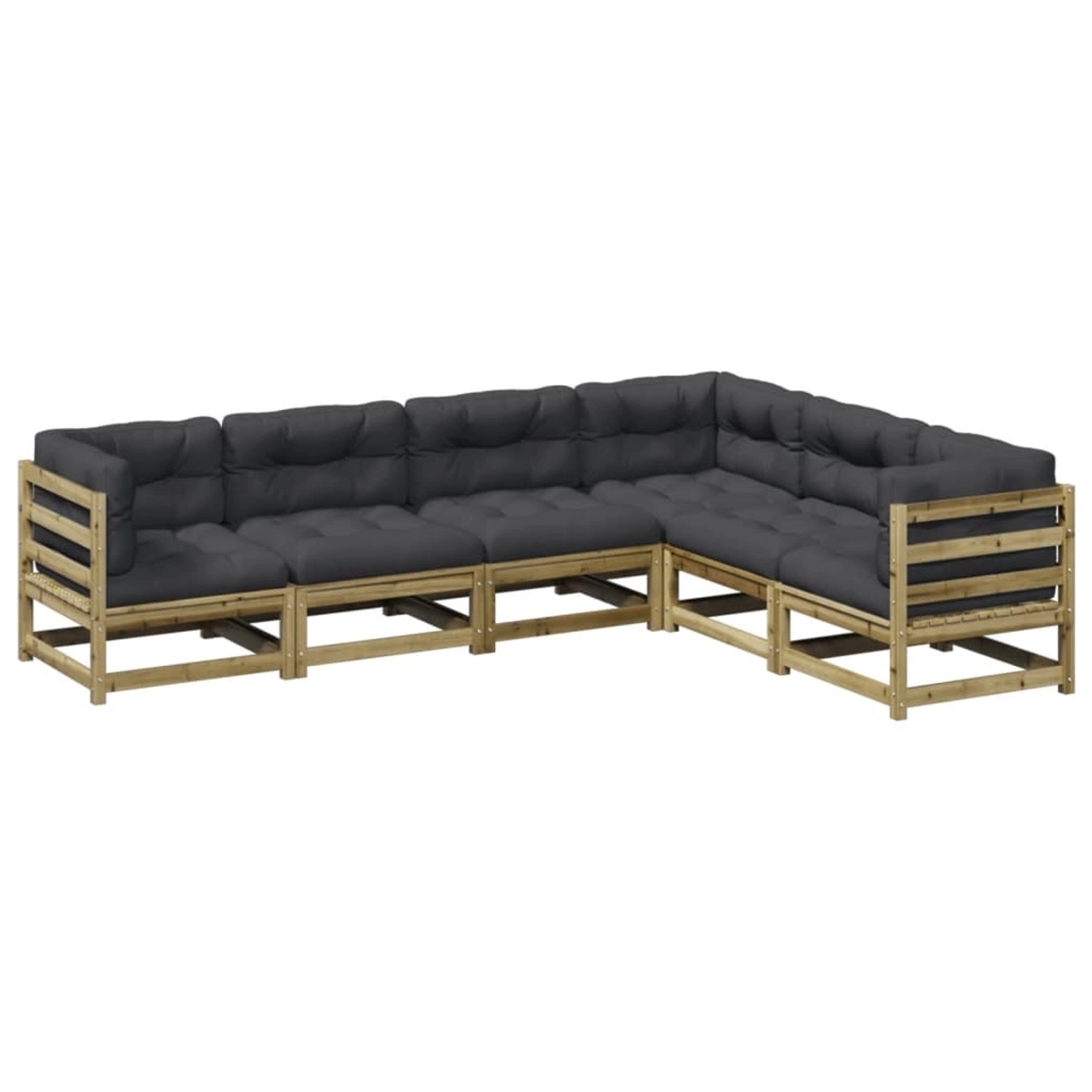 vidaXL 6-Tlg Garten-Sofagarnitur mit Kissen Kiefernholz Imprägniert 3299459 günstig online kaufen