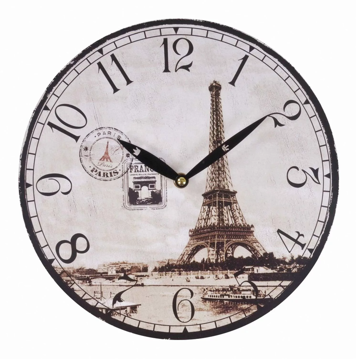 BURI Wanduhr Zeitlose Wanduhr Ø29cm Landhausstil günstig online kaufen