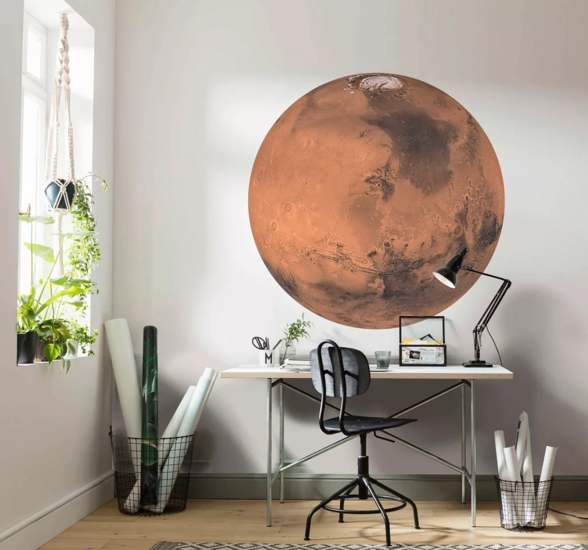 KOMAR Selbstklebende Vlies Fototapete/Wandtattoo - Mars - Größe 125 x 125 c günstig online kaufen