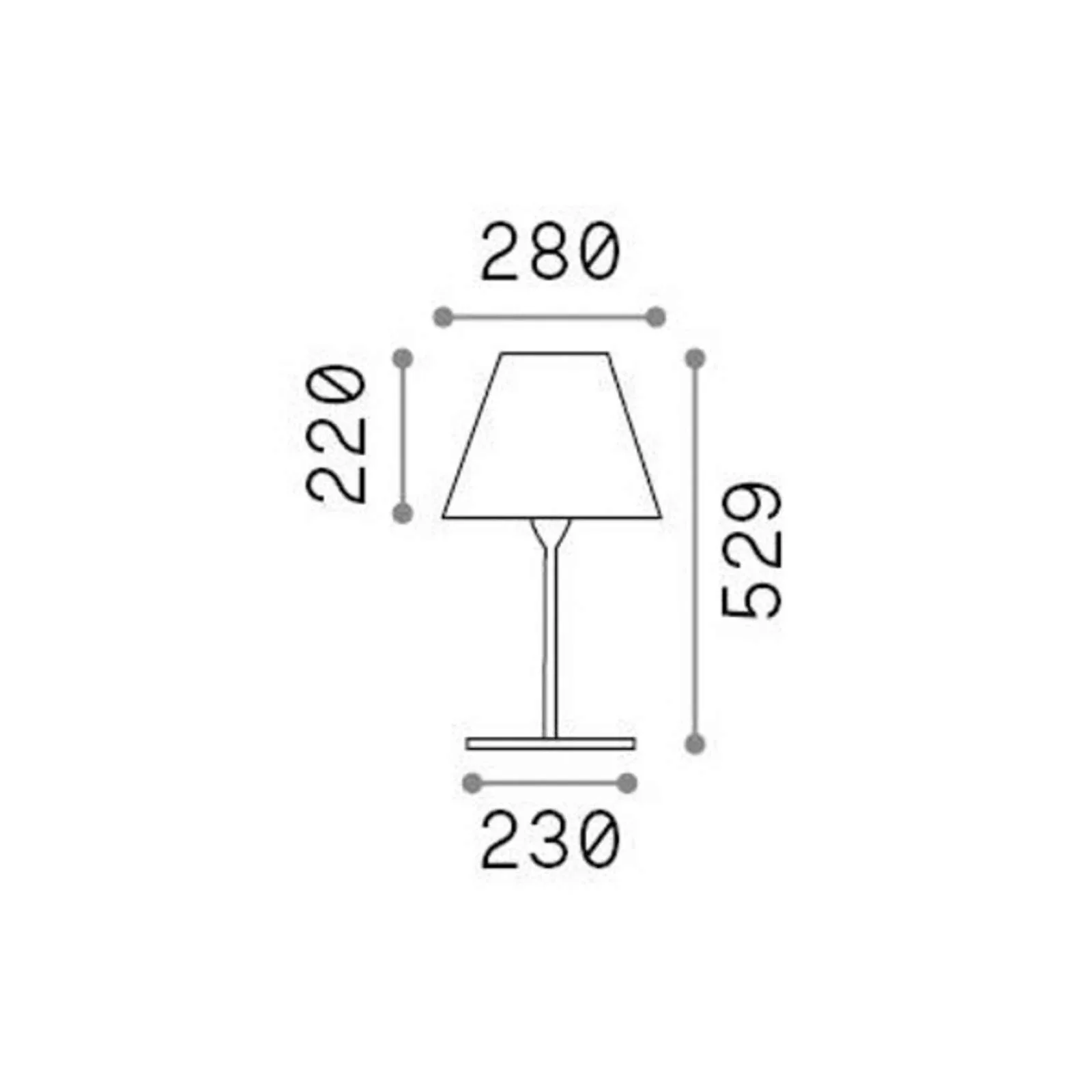 Ideal Lux Außentischleuchte Arcadia, anthrazit, Höhe 53 cm günstig online kaufen