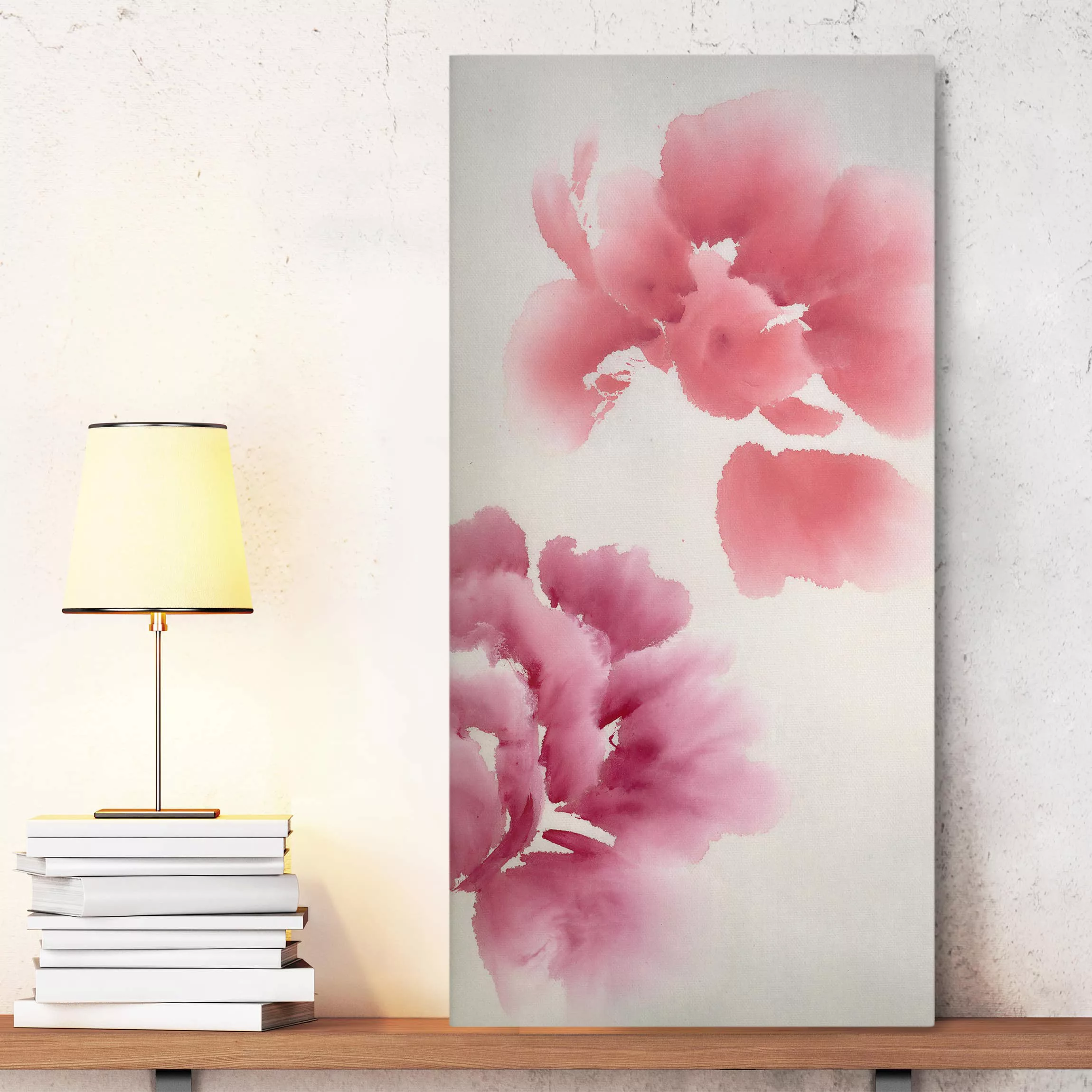 Leinwandbild Blumen - Hochformat Künstlerische Flora II günstig online kaufen