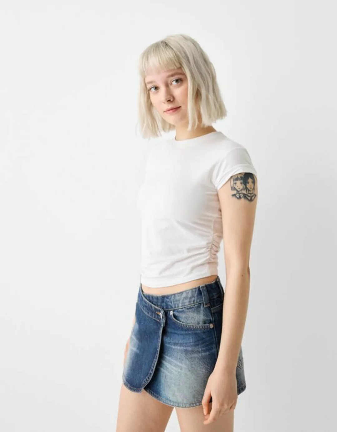 Bershka Jeans-Hosenrock Bskteen 40 Blau günstig online kaufen