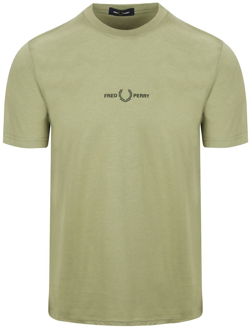 Fred Perry M4580 Embroidered Olive  - Größe M günstig online kaufen