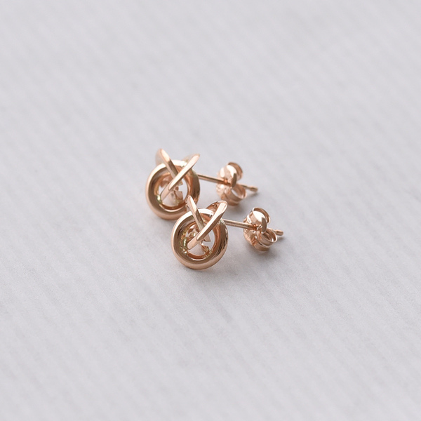 Goldene Ohrringe In Knotenform Tenzan günstig online kaufen