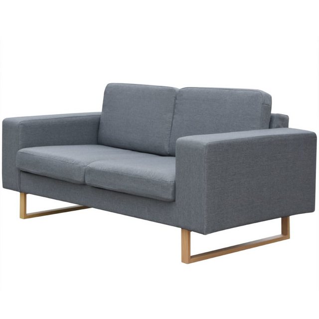 vidaXL Sofa Sofa 2-Sitzer Stoff Hellgrau günstig online kaufen