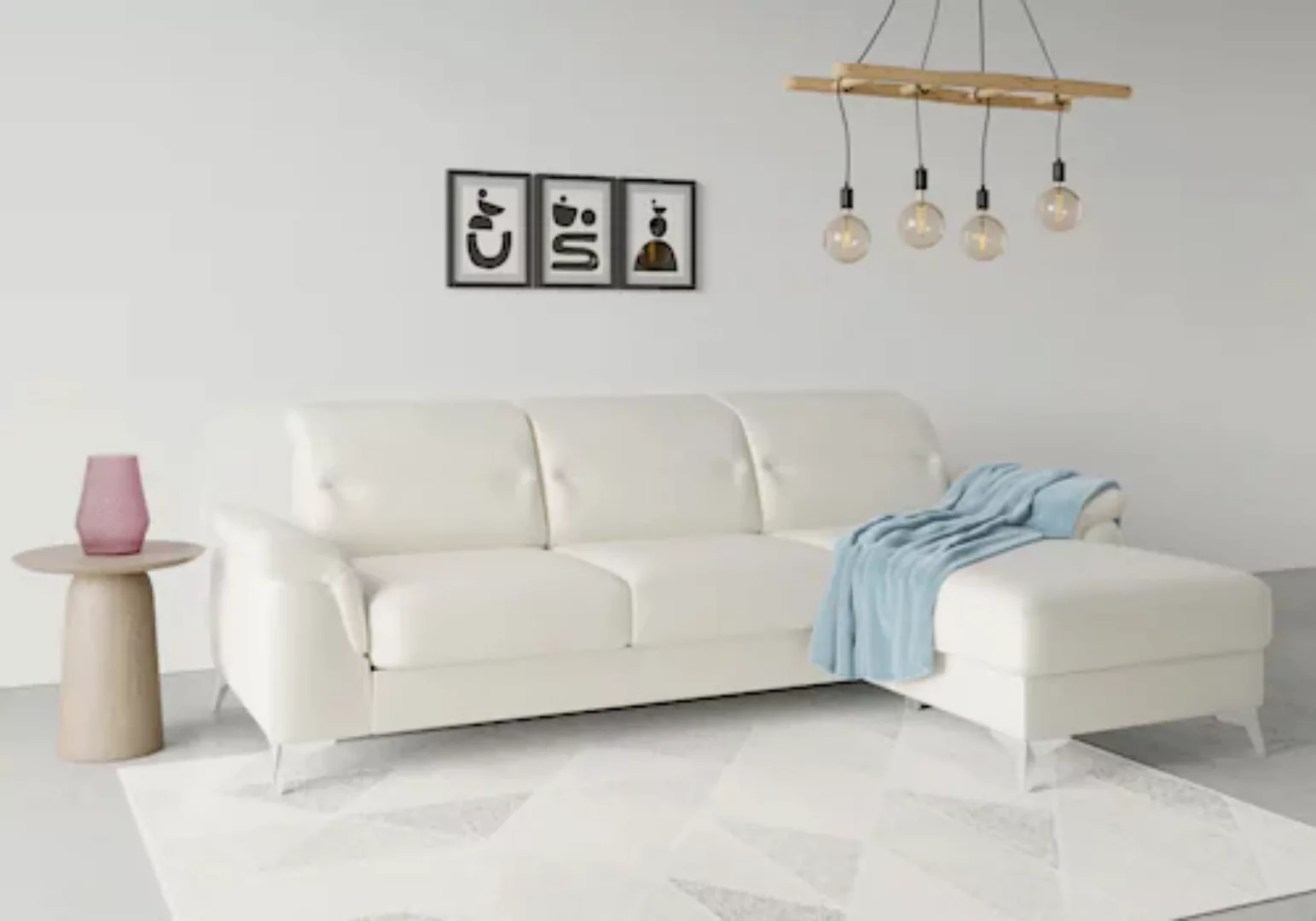 sit&more Ecksofa »Sinatra L-Form«, mit Recamiere, optinal mit Kopfteilverst günstig online kaufen
