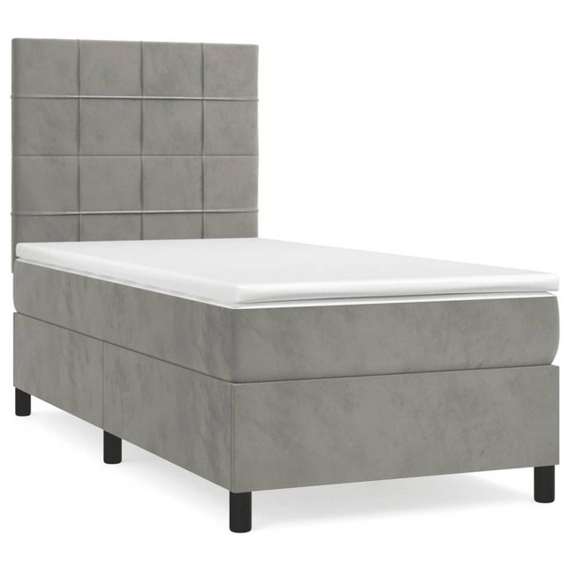 vidaXL Boxspringbett Bett Boxspringbett mit Matratze komplett Samt (90 x 20 günstig online kaufen