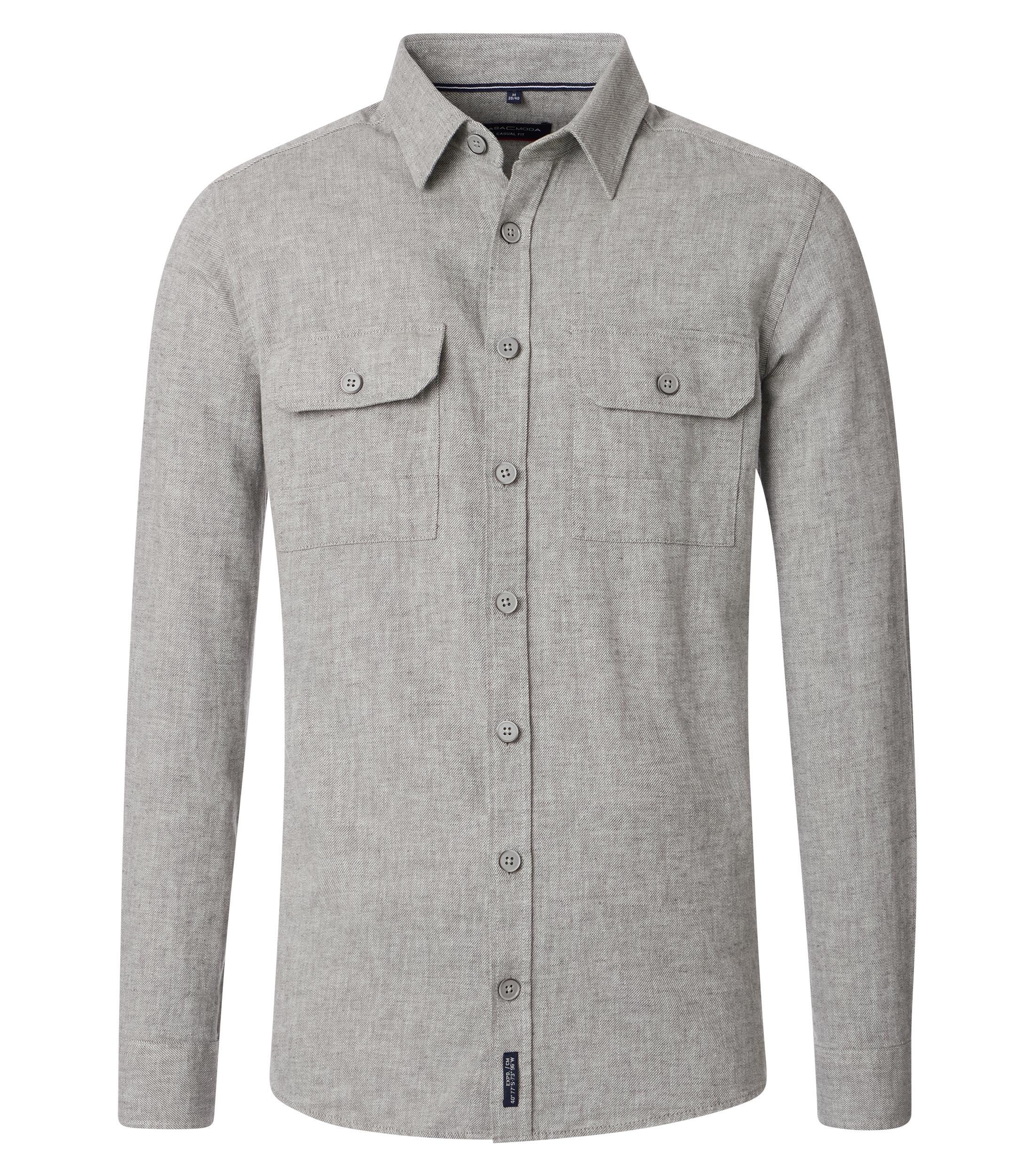 CASAMODA Langarmhemd "CASAMODA Hemdjacke uni" günstig online kaufen