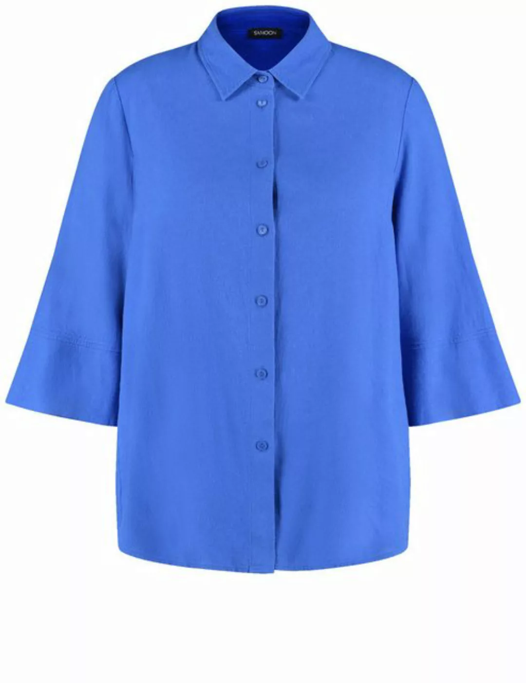 Samoon Klassische Bluse 3/4 Arm Bluse aus Viskose-Leinen-Mix günstig online kaufen