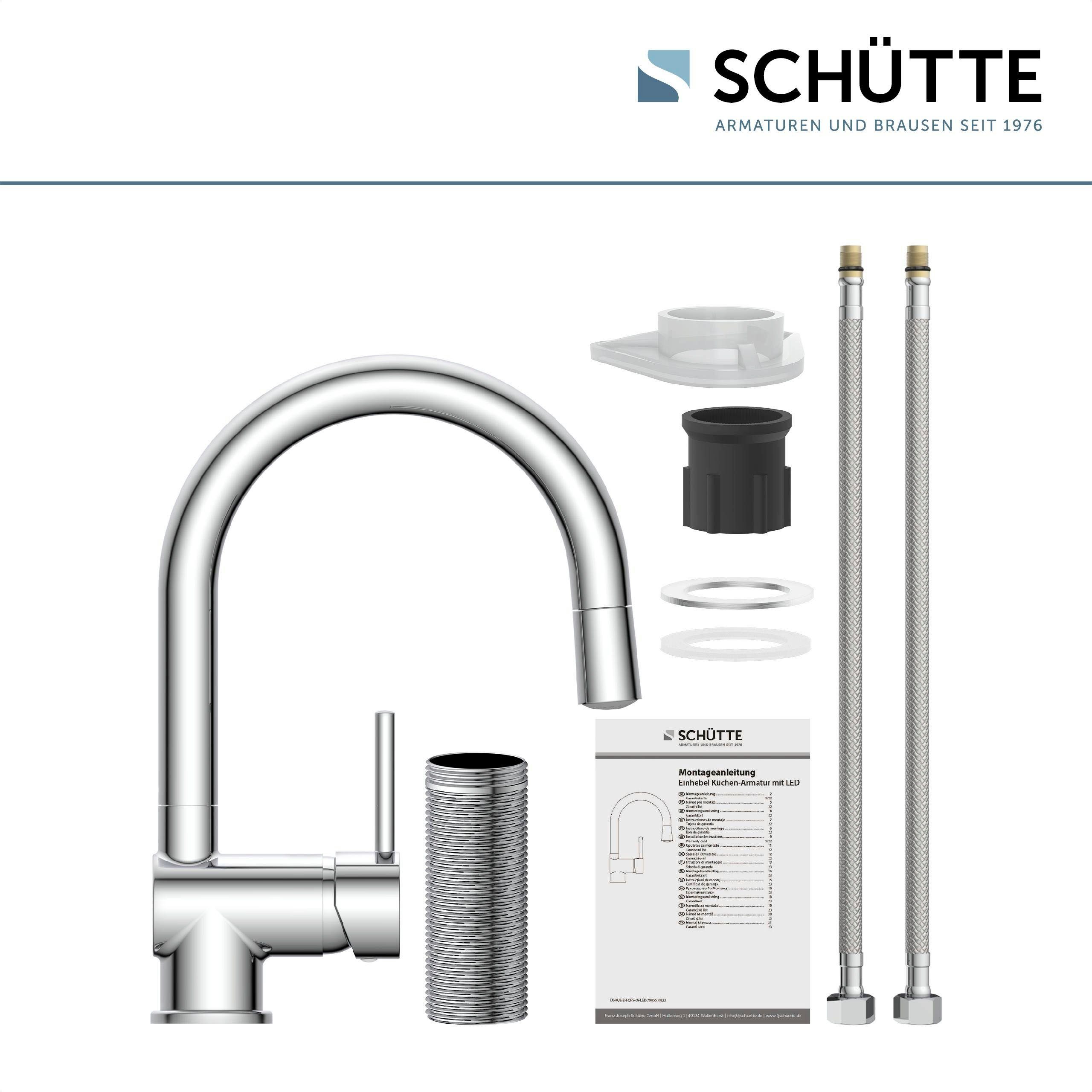 Schütte Spültischarmatur Stella temperaturgesteuerter LED Wasserhahn, günstig online kaufen