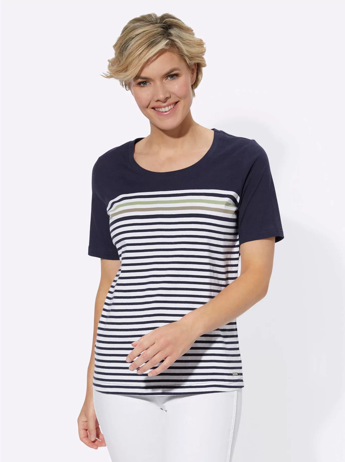 Casual Looks Rundhalsshirt "Ringelshirt", (1 tlg.) günstig online kaufen