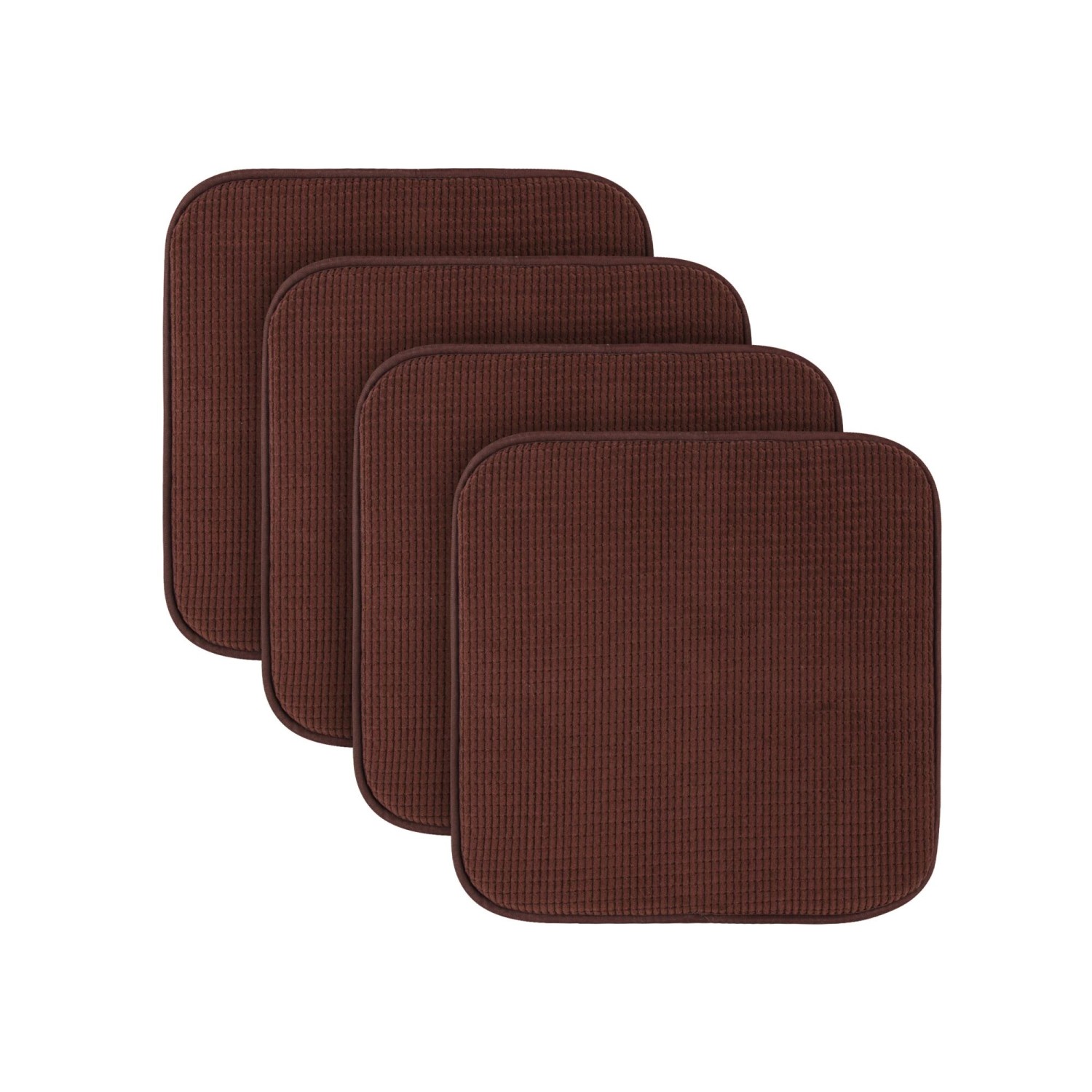 Bestlivings Stuhlkissen Struktur Braun 38 x 38 x 3 cm 4er Pack günstig online kaufen