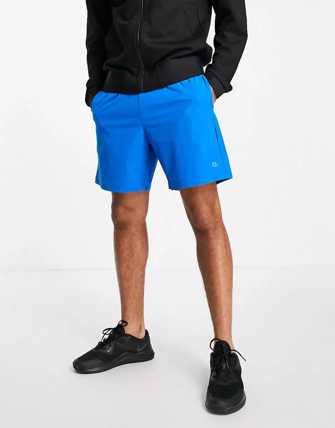 Calvin Klein – Sport – Webshorts, 7 Zoll-Blau günstig online kaufen