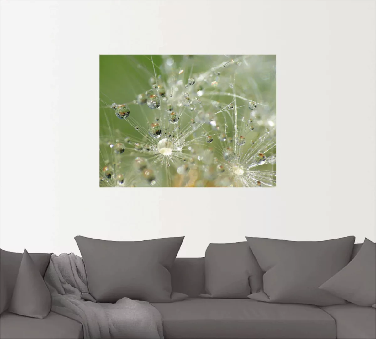 Artland Wandbild "Wassertropfen Pusteblume", Blumen, (1 St.), als Leinwandb günstig online kaufen