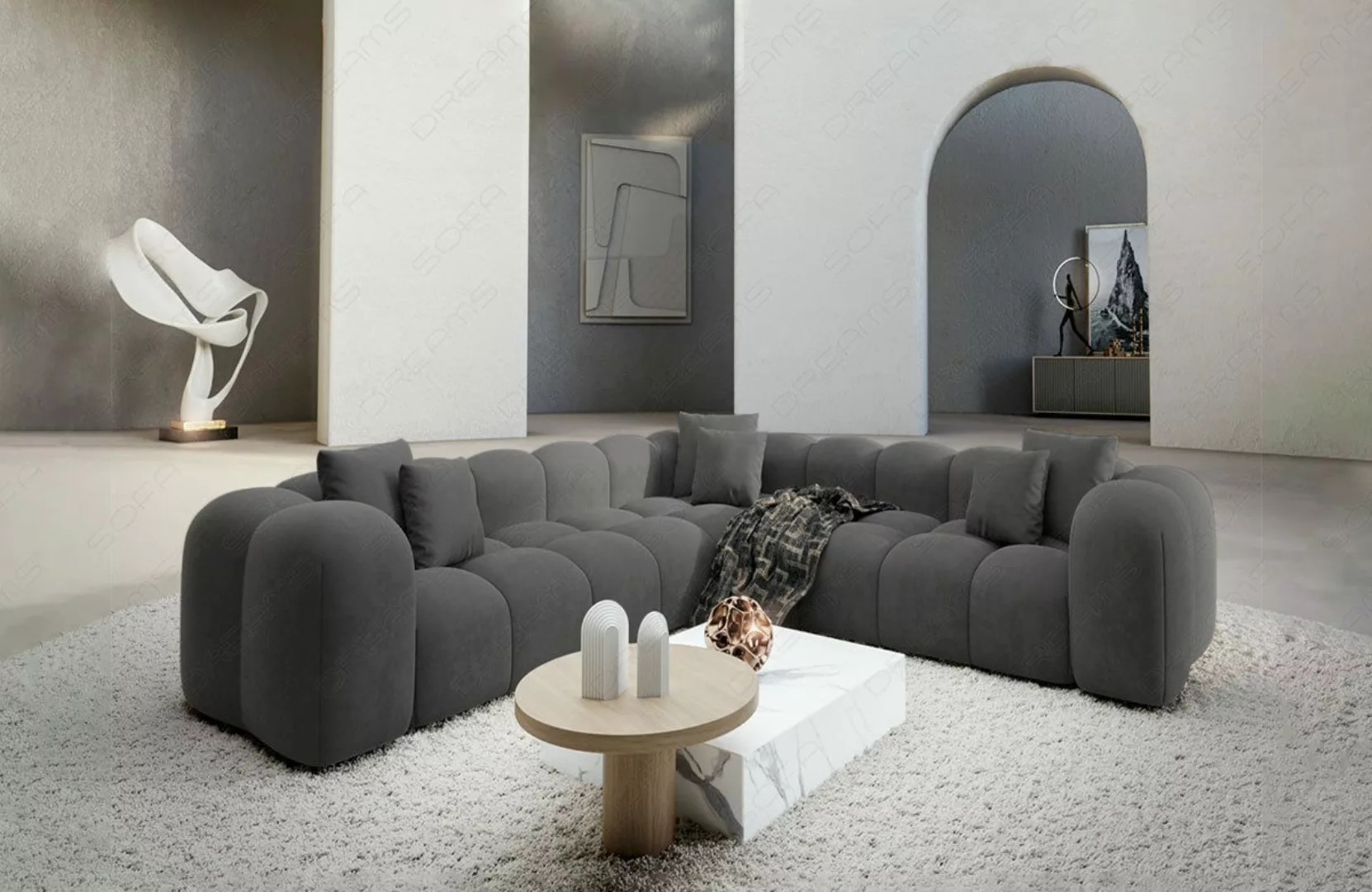 Sofa Dreams Ecksofa Design Stoff Samtstoff günstig online kaufen