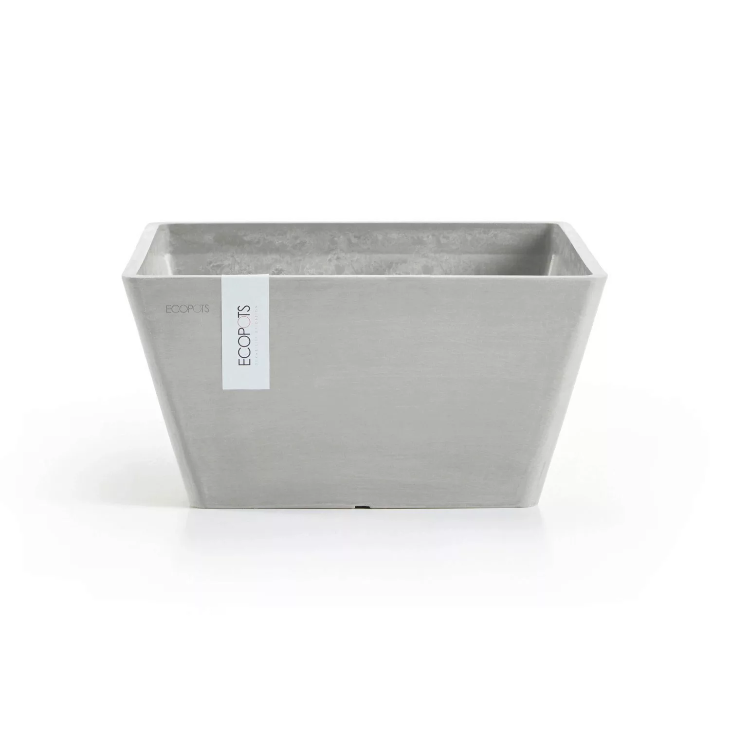 ECOPOTS Blumentopf "BERLIN White Grey", BxTxH: 25x25x12,8 cm günstig online kaufen