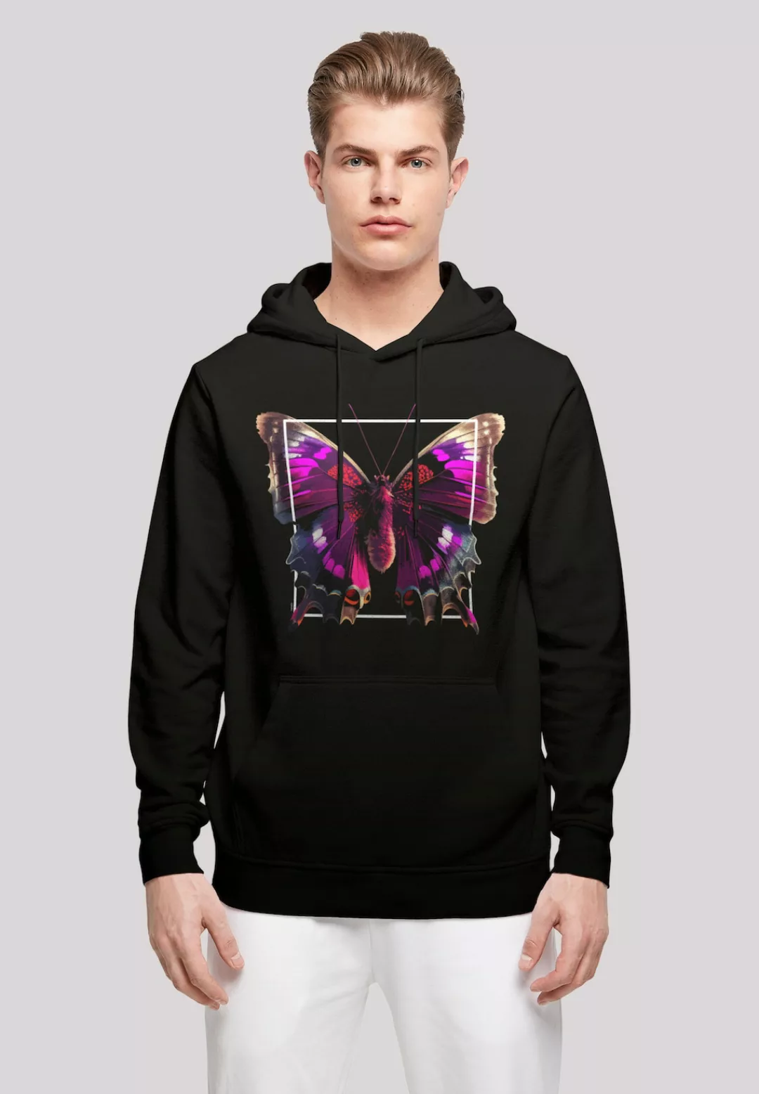 F4NT4STIC Kapuzenpullover "Pink Schmetterling HOODIE UNISEX", Print günstig online kaufen